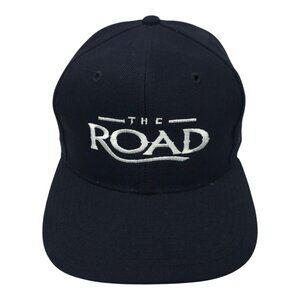 The Road Embroidered Snapback Cap Trucker Baseball Hat Yupoong Wool Blend Blue